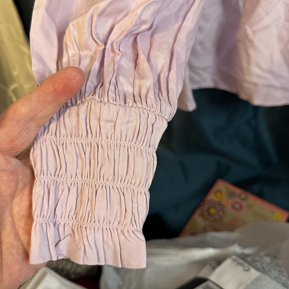 Universal Threads lavender Long Sleeve Blouse - Picture 3 of 4